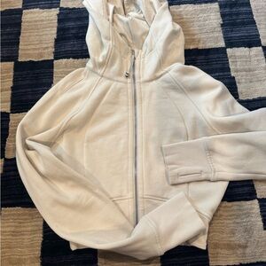 Lululemon Athletica Light Tan Crop Scuba Hoodie
